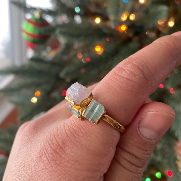 Little Sycamore 18k Gold Plated Tourmaline Ring - Picture 5 of 13